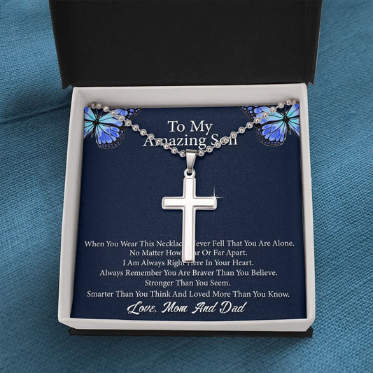 Men's Beautiful Cross from Mom and Dad