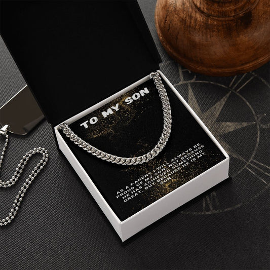 To My Son - Cuban Link Chain