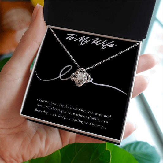 To My Wife - Love Knot Necklace
