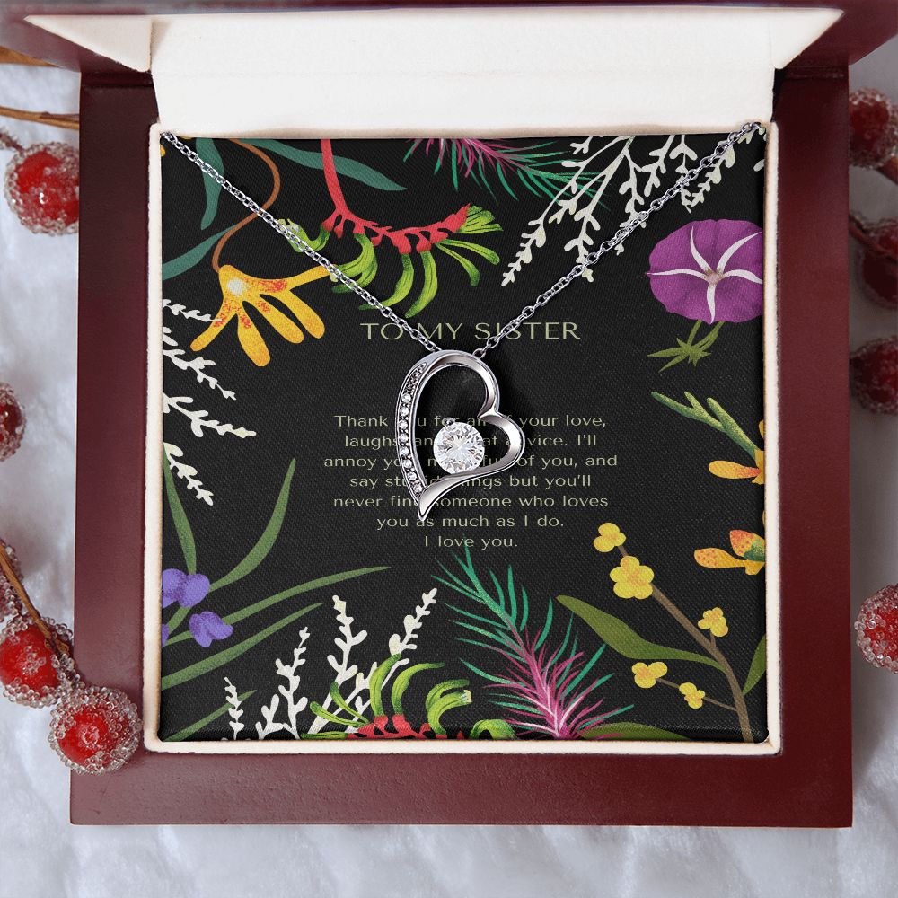 To My Sister - Heart Necklace