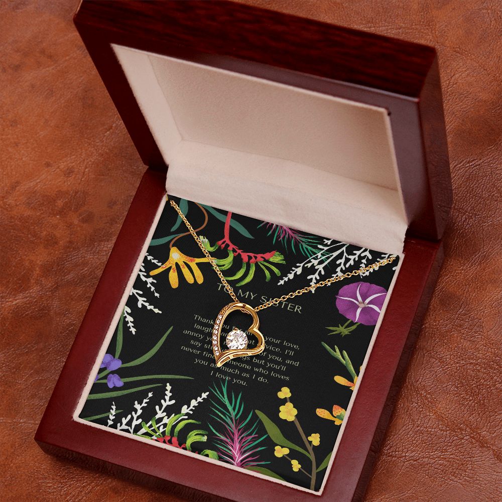 To My Sister - Heart Necklace