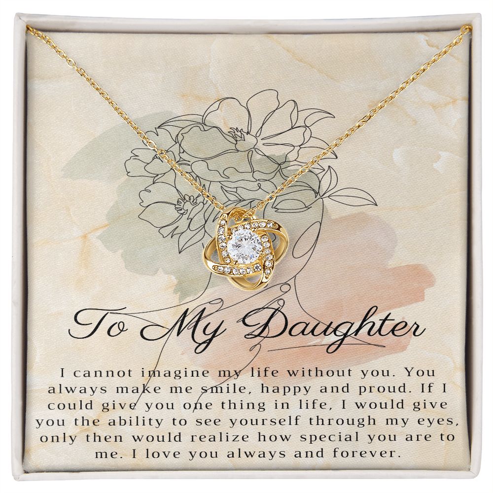 TO MY DAUGHTER - LOVE KNOT NECKLACE
