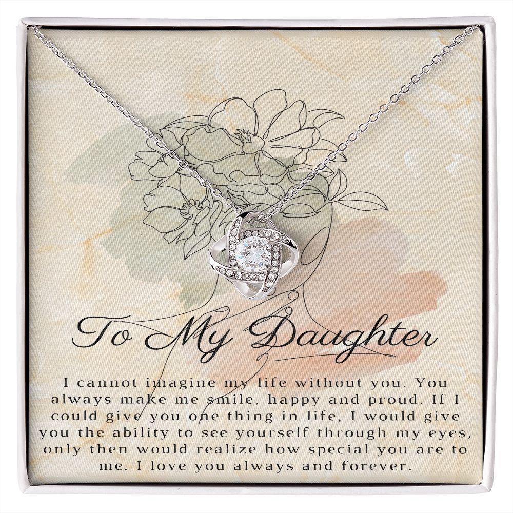 TO MY DAUGHTER - LOVE KNOT NECKLACE