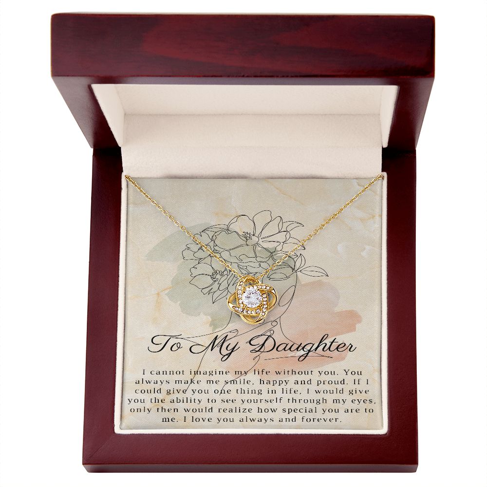TO MY DAUGHTER - LOVE KNOT NECKLACE