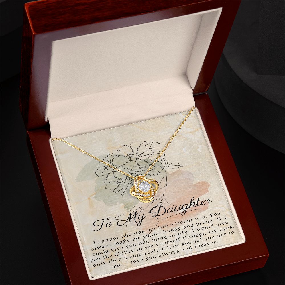 TO MY DAUGHTER - LOVE KNOT NECKLACE
