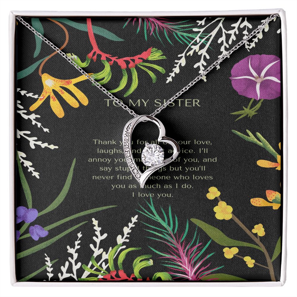 To My Sister - Heart Necklace