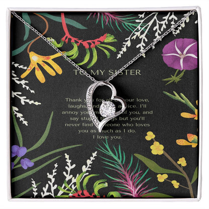 To My Sister - Heart Necklace