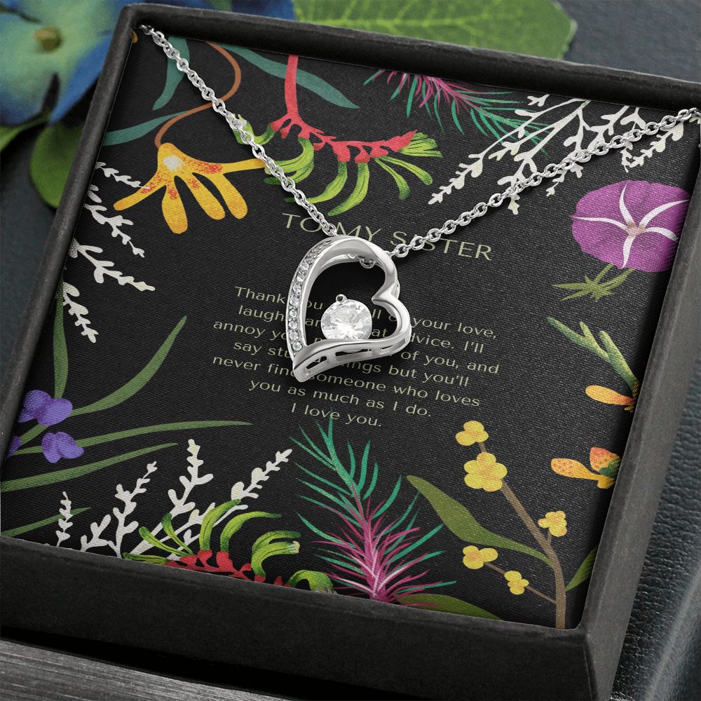 To My Sister - Heart Necklace