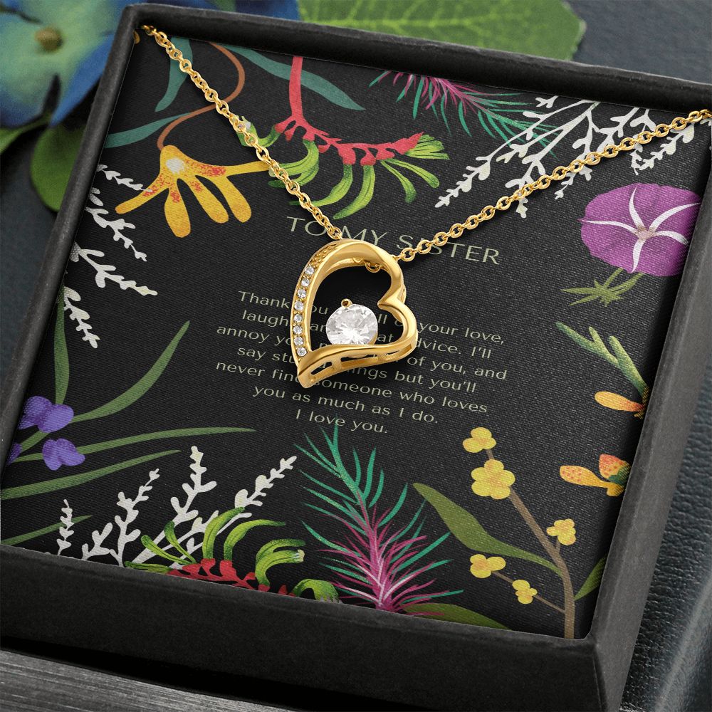 To My Sister - Heart Necklace